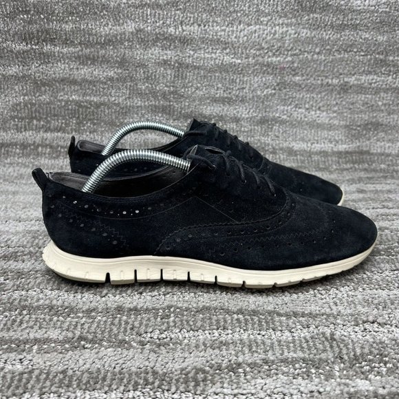 Cole Haan Shoes - Cole Haan Zerogrand Womens Wingtip Oxford Suede Black W05155 Size 11B Shoes